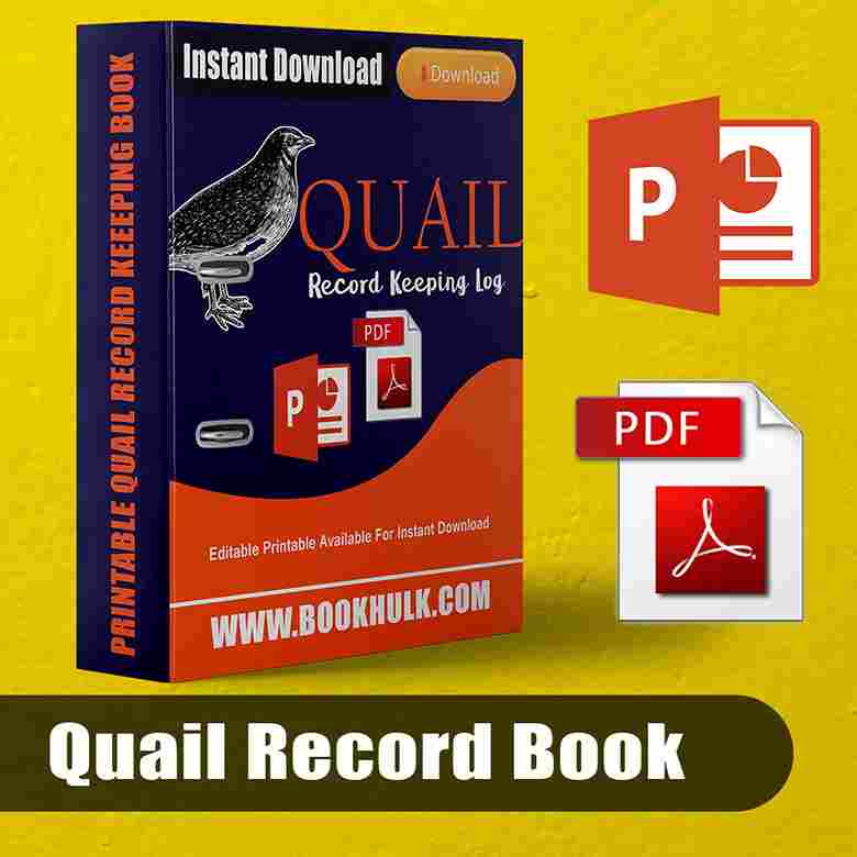 Quail Record Keeping Book
